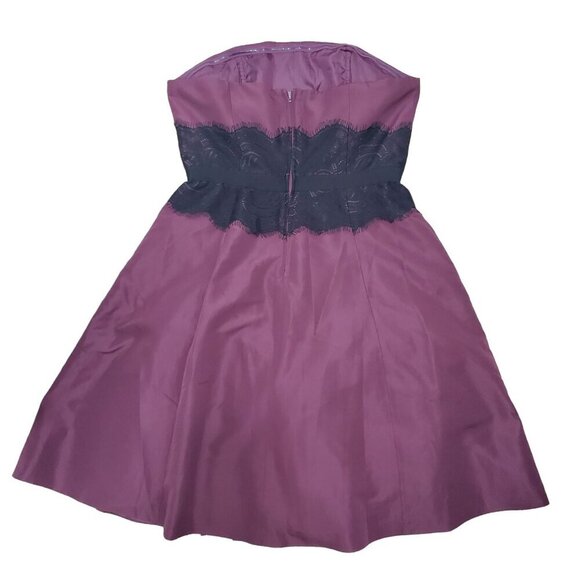 Behnaz Sarafpour for Target Junior's‎ Purple Black Lace Strapless Prom Dress 11 - Picture 6 of 6